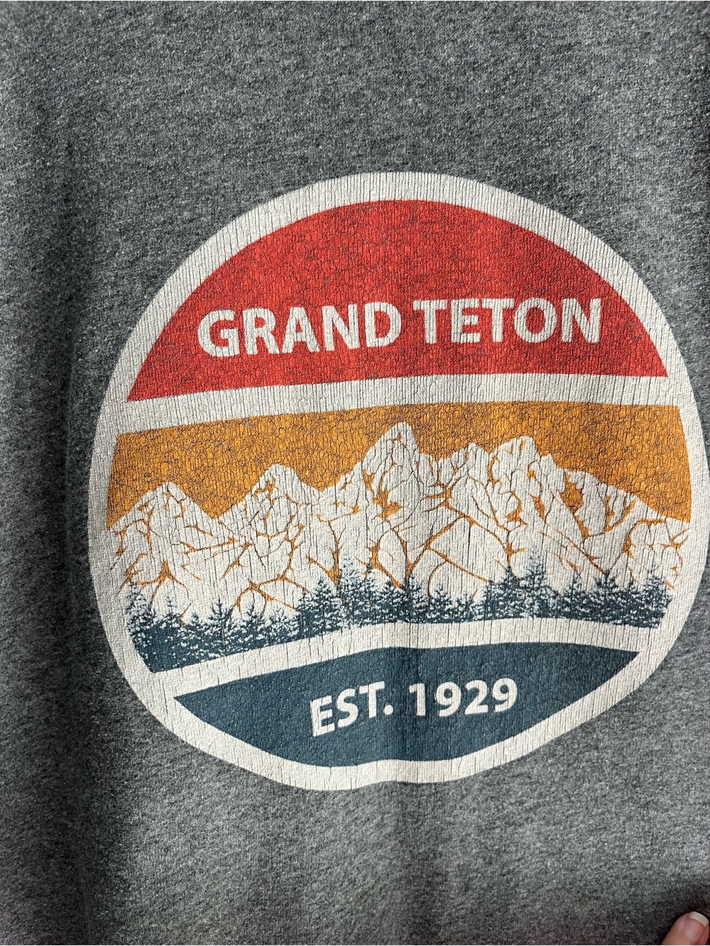 Grand Teton circle Wild Tribute Crewneck sweatshirt size large - Picture 4 of 11
